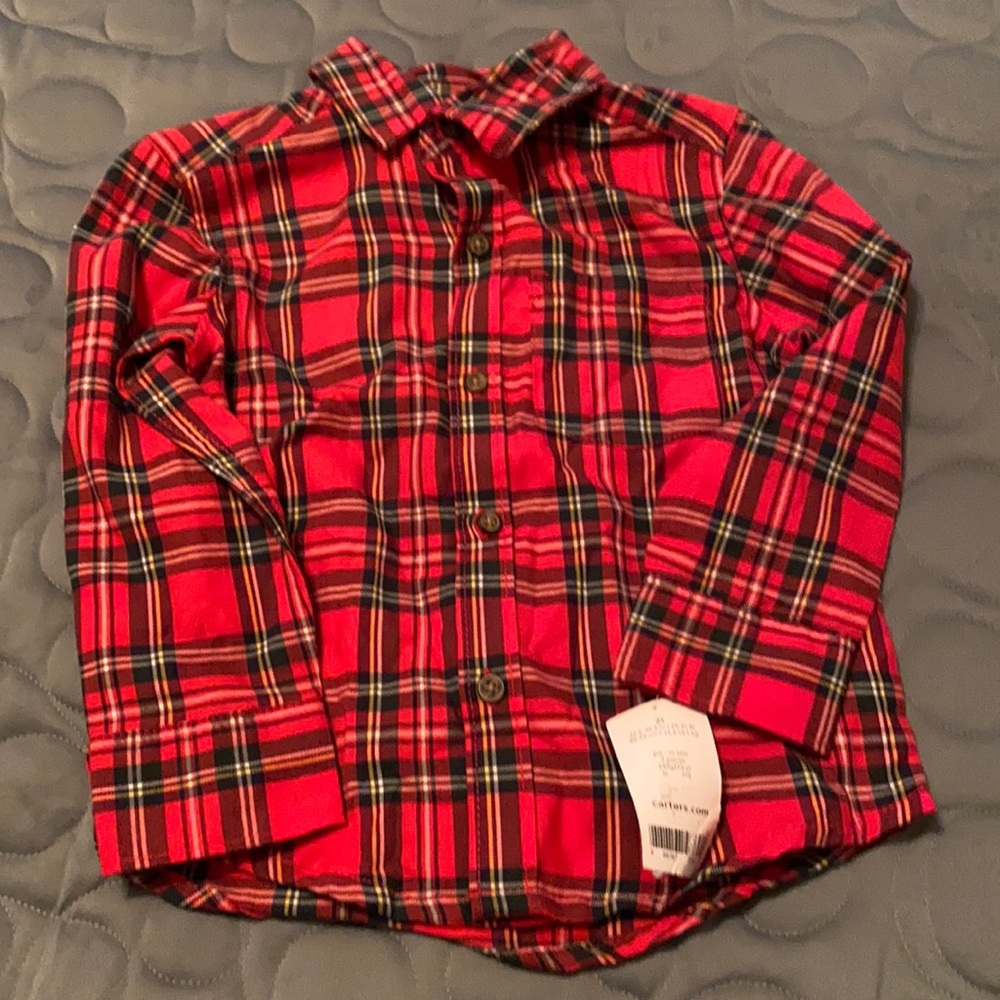 3 for $12. Carter’s 2t plaid button down.